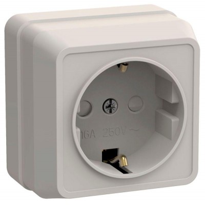 Розетка 1-м ОП Октава РСш20-3-ОКм 16А IP20 с заземл. защ. шторки крем. IEK ERO14-K33-16-DC Розетка 1-м ОП Октава РСш20-3-ОКм 16А IP20 с заземл. защ. шторки крем. IEK ERO14-K33-16-DC