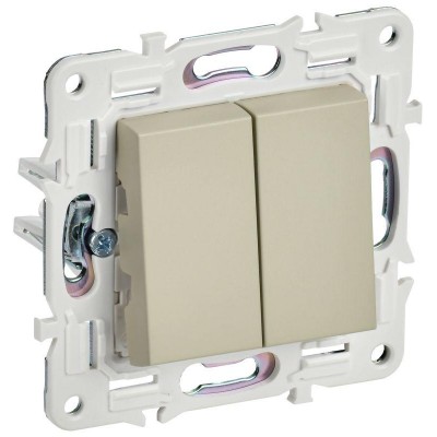 Выключатель проходной 2-кл. SKANDY 10А SK-V05B беж. IEK SK-V22-0-10-K10