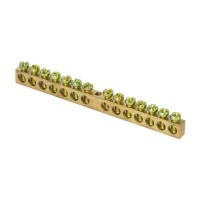 Шина PEN "ноль-земля" 6х9 14 отвер. латунь крепеж по центру PROxima EKF sn0-63-14 Шина PEN "ноль-земля" 6х9 14 отвер. латунь крепеж по центру PROxima EKF sn0-63-14