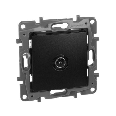 Розетка телевизионная TV СП Etika 2дБ 0-2400МГц с топологией "звезда" механизм антрацит IEK 672651 Розетка телевизионная TV СП Etika 2дБ 0-2400МГц с топологией "звезда" механизм антрацит IEK 672651