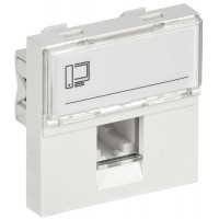 Розетка компьютерная 2мод. РКИ-20-00-П RJ45 кат.5E UTP механизм PRIMER IEK CKK-40D-RI2-K01