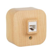 Розетка телефонная 1-м ОП Quteo RJ11 дерево IEK 782274 Розетка телефонная 1-м ОП Quteo RJ11 дерево IEK 782274