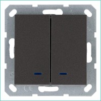 Выключатель 2-кл. 10А IP20 с подсветкой механизм мокко Jasmart G3023NZ