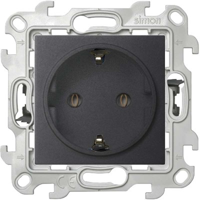 Розетка 1-м СП Simon 24 16А IP20 2P+E Push&Go без защ. шторок механизм графит Simon 2420434-038 Розетка 1-м СП Simon 24 16А IP20 2P+E Push&Go без защ. шторок механизм графит Simon 2420434-038