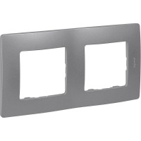 Рамка 2-м Etika алюм. IEK 672552