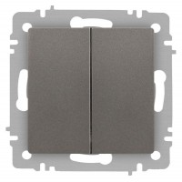 Переключатель 2-кл. СП Accent 6-107-09 10А IP20 250В AL/CU титан Intro Б0063572