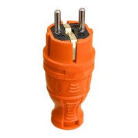 Вилка прямая с заземл. IP44 каучук оранж. TOKOV TKE-C10-KV-Z Вилка прямая с заземл. IP44 каучук оранж. TOKOV TKE-C10-KV-Z