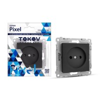 Розетка 1-м СП Pixel 16А IP20 без заземл. механизм карбон TOKOV ELECTRIC TKE-PX-R1-C14 Розетка 1-м СП Pixel 16А IP20 без заземл. механизм карбон TOKOV ELECTRIC TKE-PX-R1-C14