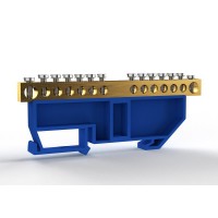 Шина нулевая на DIN-изоляторе 6х9мм 14 отвер. латунь TOKOV ELECTRIC TKE-BCB-69-14-DIN/N Шина нулевая на DIN-изоляторе 6х9мм 14 отвер. латунь TOKOV ELECTRIC TKE-BCB-69-14-DIN/N