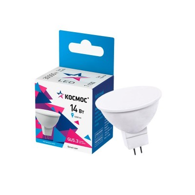 Лампа светодиодная JCDR 14Вт GU5.3 4500К 1260лм 174-265В КОСМОС LkecLED14wJCDRC45