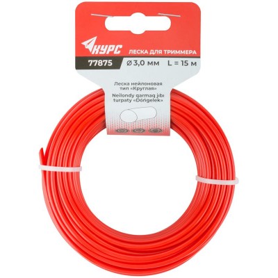 Леска для садовых триммеров "Круглая" 3.0ммх15м КУРС 77875
