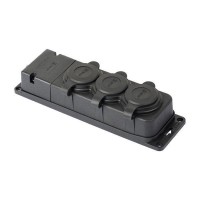 Колодка 3-м 16А IP44 2P+PE 230В с защ. крышками каучук PROxima EKF RPS-015-16-230-44-r Колодка 3-м 16А IP44 2P+PE 230В с защ. крышками каучук PROxima EKF RPS-015-16-230-44-r