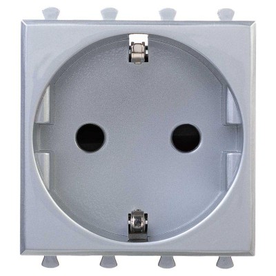 Розетка 1-м 2мод. Avanti "Закаленная сталь" 16А 2P+E защ. шторки сер. DKC 4404002 Розетка 1-м 2мод. Avanti "Закаленная сталь" 16А 2P+E защ. шторки сер. DKC 4404002