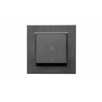 Выключатель проходной 1-клав. Karea LINE STAR дым. металлик Makel 86050005