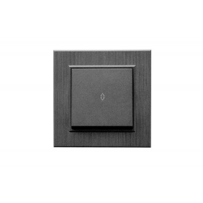 Выключатель проходной 1-клав. Karea LINE STAR дым. металлик Makel 86050005