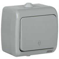 Переключатель проходной 1-кл. 1п ОП Aquatic 10А IP54 ВС-20-1-2-А сер. IEK EVA12-K03-10-54 Переключатель проходной 1-кл. 1п ОП Aquatic 10А IP54 ВС-20-1-2-А сер. IEK EVA12-K03-10-54