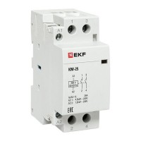 Контактор модульный КМ 25А 2NО (2 мод.) EKF km-2-25-20 Контактор модульный КМ 25А 2NО (2 мод.) EKF km-2-25-20