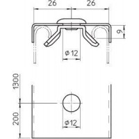 Фиксатор поворотный DRL 311 2 FT гор. оцинк. OBO 6065147 Фиксатор поворотный DRL 311 2 FT гор. оцинк. OBO 6065147