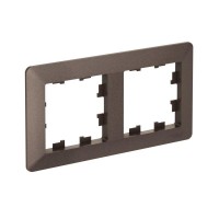 Рамка 2-м AtlasDesign Air мокко/дым. черн. SE ATN220602