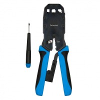 Инструмент HT-2008AR обжимной для RJ45 RJ12 RJ11 (8P8C 6P6C 4P4C) проф. с храповым механизмом Hyperline 35549 Инструмент HT-2008AR обжимной для RJ45 RJ12 RJ11 (8P8C 6P6C 4P4C) проф. с храповым механизмом Hyperline 35549