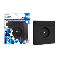 Розетка 1-м СП Pixel 16А IP20 без заземл. в сборе карбон TOKOV ELECTRIC TKE-PX-R1F-C14 Розетка 1-м СП Pixel 16А IP20 без заземл. в сборе карбон TOKOV ELECTRIC TKE-PX-R1F-C14