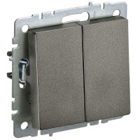 Выключатель 2-кл. СП BRITE ВС10-2-0-БрТБ 10А механизм бронза IEK BR-V20-0-10-K45 Выключатель 2-кл. СП BRITE ВС10-2-0-БрТБ 10А механизм бронза IEK BR-V20-0-10-K45