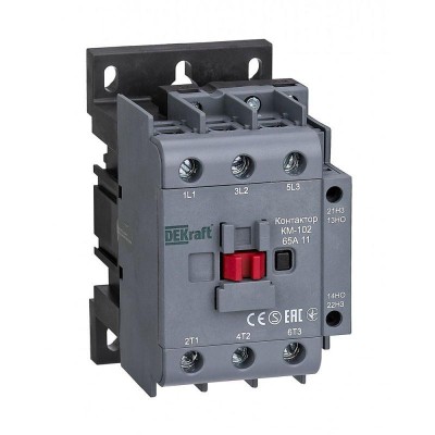 Контактор КМ-102 3п 65А кат. 230В AC 1НО+1НЗ AC-3 AC-4 DEKraft 22008DEK Контактор КМ-102 3п 65А кат. 230В AC 1НО+1НЗ AC-3 AC-4 DEKraft 22008DEK