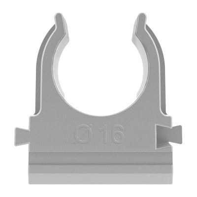 Держатель для труб (клипса) d16мм сер. TOKOV ELECTRIC TKE-LC-16-G Держатель для труб (клипса) d16мм сер. TOKOV ELECTRIC TKE-LC-16-G