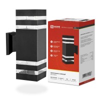 Светильник НБУ POLO-S-2хA60-BL E27 IP65 230В уличный настен. двусторон. под лампу 2хA60 алюм. черн. IN HOME 4690612037950 Светильник НБУ POLO-S-2хA60-BL E27 IP65 230В уличный настен. двусторон. под лампу 2хA60 алюм. черн. IN HOME 4690612037950