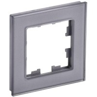 Рамка 1-м BRITE РУ-1-2-БрСе стекло сер. IEK BR-M12-G-K03 Рамка 1-м BRITE РУ-1-2-БрСе стекло сер. IEK BR-M12-G-K03