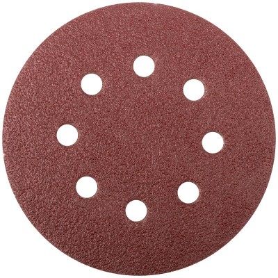 Круг шлифовальный с отверстиями (липучка) алюм./оксид 125мм Р 40 (уп.5шт) FIT 39662 Круг шлифовальный с отверстиями (липучка) алюм./оксид 125мм Р 40 (уп.5шт) FIT 39662