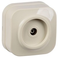 Розетка телевизионная TV 1-м ОП Glory РТВ20-ХК крем. IEK EAH10-K33 Розетка телевизионная TV 1-м ОП Glory РТВ20-ХК крем. IEK EAH10-K33