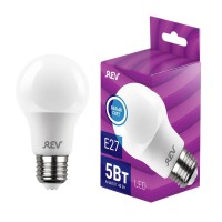 Лампа светодиодная 5Вт A60 грушевидная 4000К нейтр. бел. E27 420лм 180-240В REV 32345 7 Лампа светодиодная 5Вт A60 грушевидная 4000К нейтр. бел. E27 420лм 180-240В REV 32345 7