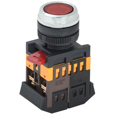 Кнопка ABLFS-22 d22мм 1з+1р 240В неон кр. IEK BBT30-ABLFS-K04 Кнопка ABLFS-22 d22мм 1з+1р 240В неон кр. IEK BBT30-ABLFS-K04