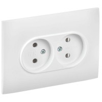Розетка 2-м SKANDY 10А без заземл. без защ. шторок в сборе SK-R10W арктич. бел. IEK SK-R20-10-K01-F Розетка 2-м SKANDY 10А без заземл. без защ. шторок в сборе SK-R10W арктич. бел. IEK SK-R20-10-K01-F