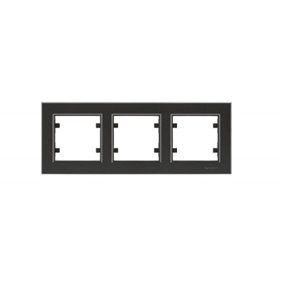 Рамка 3-м Karea горизонт. дым. металлик Makel 56050703 Рамка 3-м Karea горизонт. дым. металлик Makel 56050703