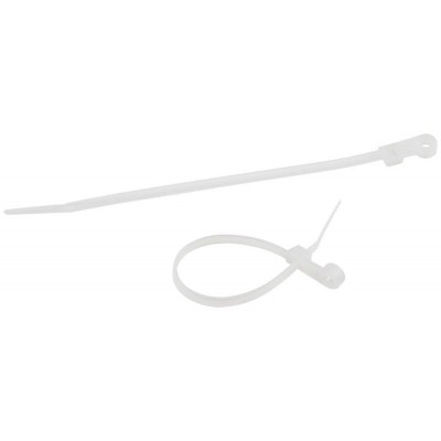 Хомут кабельный под винт 4.8х200 бел. NO-225-317 (уп.100шт) Эра Б0066045