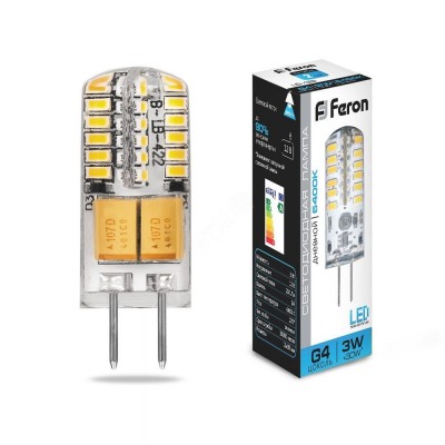 Лампа светодиодная LED 3вт 12в G4 дневной капсульная