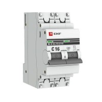 Выключатель автоматический модульный 2п C 16А 4.5кА ВА 47-63 PROxima EKF mcb4763-2-16C-pro Выключатель автоматический модульный 2п C 16А 4.5кА ВА 47-63 PROxima EKF mcb4763-2-16C-pro