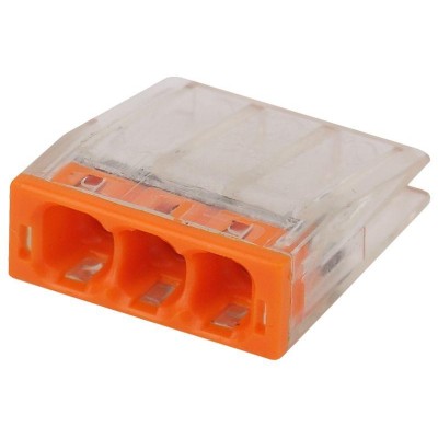 Клемма строительно-монтажная СМК компактная 203 NO-224-29 3-проводная 0.5-2.5кв.мм (уп.4шт) Эра Б0043947 Клемма строительно-монтажная СМК компактная 203 NO-224-29 3-проводная 0.5-2.5кв.мм (уп.4шт) Эра Б0043947