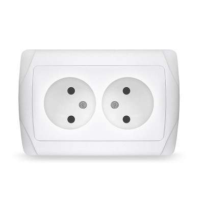 Розетка 2-м СП Маргарита 16А IP20 без заземл. бел. UNIVersal М0102 Розетка 2-м СП Маргарита 16А IP20 без заземл. бел. UNIVersal М0102