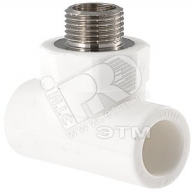 Тройник комбинированный 32x1/2' НР полипропиленовый PPR белый