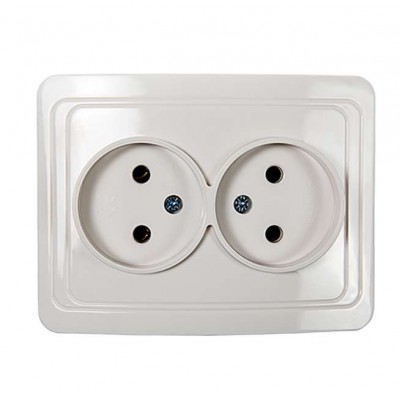 Розетка 2-м СП Classico 2102 16А IP20 бел. ASD / IN HOME 4680005959914 Розетка 2-м СП Classico 2102 16А IP20 бел. ASD / IN HOME 4680005959914