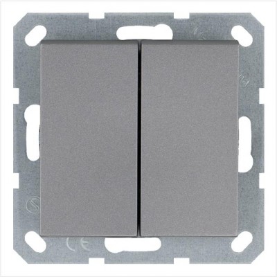 Переключатель перекрестный 2-кл. 10А IP20 механизм алюм. Jasmart G3014S Переключатель перекрестный 2-кл. 10А IP20 механизм алюм. Jasmart G3014S