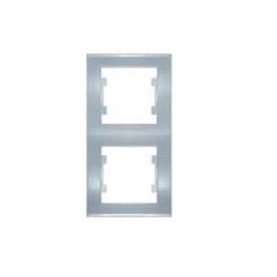 Рамка 2-м Бриллиант верт. серебр. UNIVersal 7949704 Рамка 2-м Бриллиант верт. серебр. UNIVersal 7949704