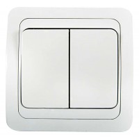 Выключатель 2-кл. СП Classico 2023 10А IP20 бел. ASD / IN HOME 4680005959860 Выключатель 2-кл. СП Classico 2023 10А IP20 бел. ASD / IN HOME 4680005959860