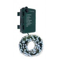 Гирлянда "Роса" DC-G06-120W 120 microLED 12.1м. 8реж. 3хAA бел. ФАZА 5059627