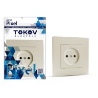 Розетка 1-м СП Pixel 16А IP20 без заземл. в сборе беж. TOKOV ELECTRIC TKE-PX-R1F-C02 Розетка 1-м СП Pixel 16А IP20 без заземл. в сборе беж. TOKOV ELECTRIC TKE-PX-R1F-C02