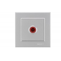 Розетка телевизионная проходная TV СП Karea 16А IP20 серебр. Makel 56065007 Розетка телевизионная проходная TV СП Karea 16А IP20 серебр. Makel 56065007