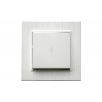 Выключатель проходной 1-клав. Karea LINE STAR жемчуж. Makel 86100005